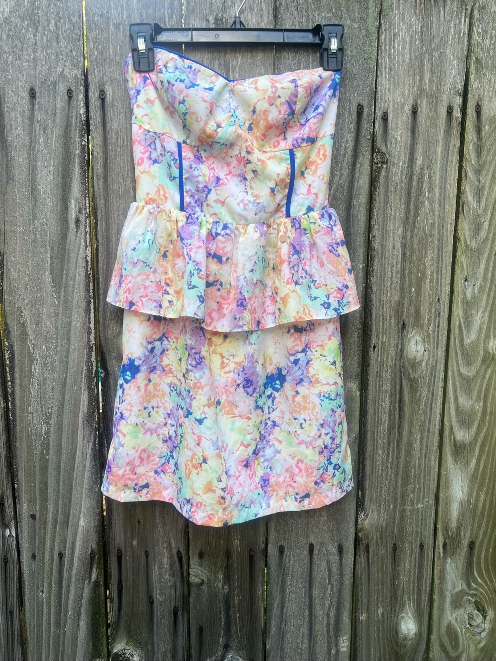 Sugarlips Pastel Floral Peplum Dress in Pink, Blue, Yellow